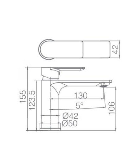 Grifo monomando de lavabo Saona IMEX