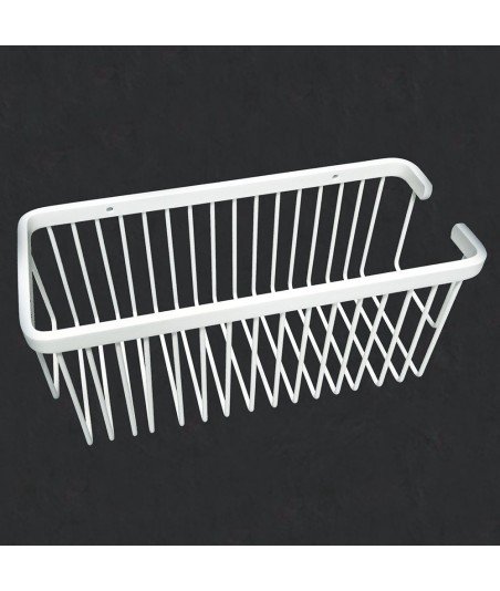 Cesta portagel de ducha rectangular AZORIN blanco