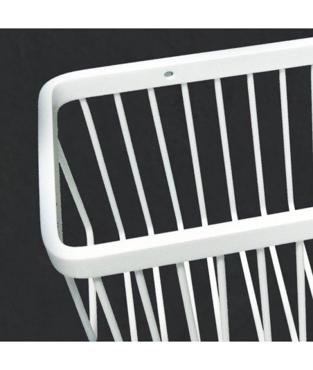 Cesta portagel de ducha rectangular AZORIN blanco