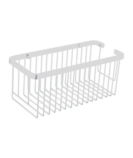 Cesta portagel de ducha rectangular AZORIN blanco