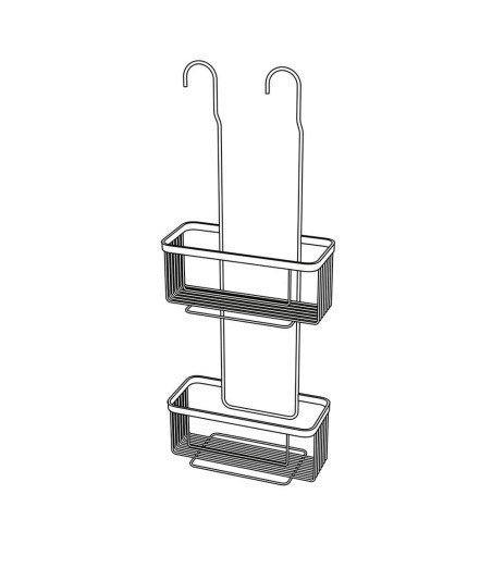 Cesta portagel de latón rectangular doble ALARCÓN