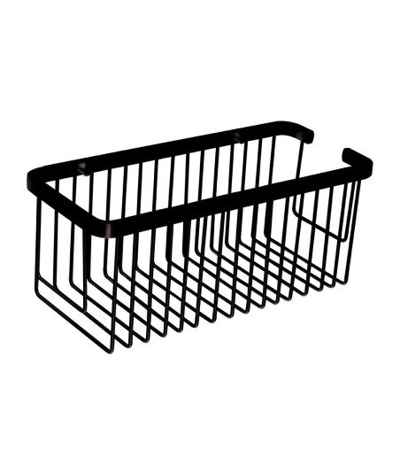 Cesta portagel de ducha rectangular AZORIN negro