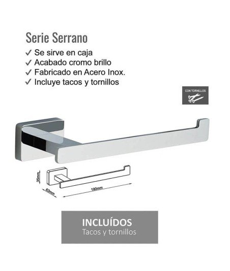 Portarrollos SERRANO acero inoxidable