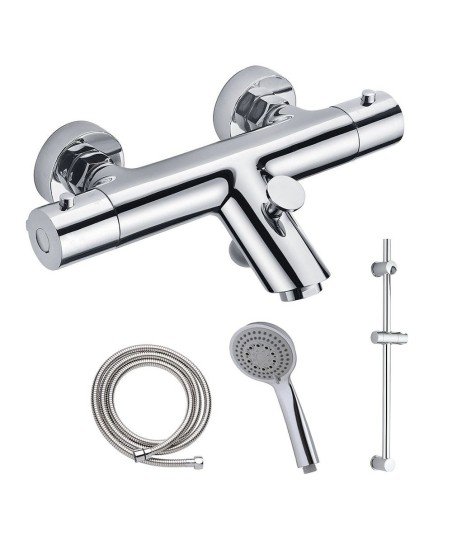 Grifo termostático de bañera con barra BRAVO