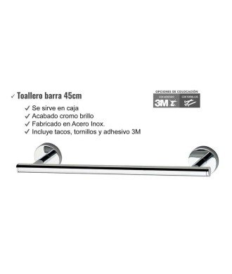 Toallero de barra MEDINA 45 cm acero inoxidable