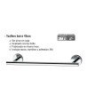 Toallero de barra MEDINA 45 cm acero inoxidable