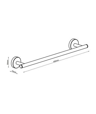 Toallero de barra MEDINA 45 cm acero inoxidable