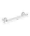 Toallero de barra MEDINA 45 cm acero inoxidable