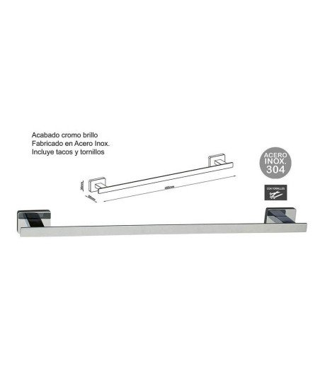 Toallero de barra SERRANO 45 cm acero inoxidable