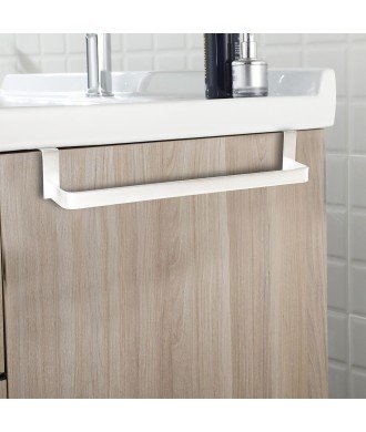 Toallero de mueble lateral sin taladros 36 cm blanco