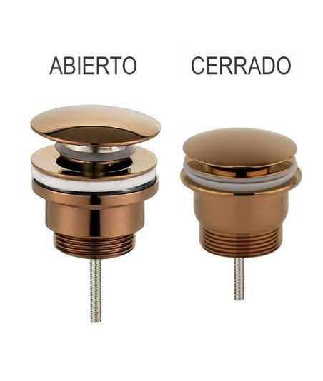 Válvula Clic Clac de desagüe oro rosa