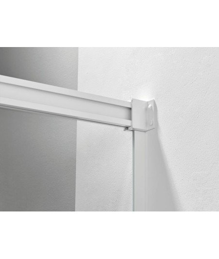 Mampara de ducha 2 Fijo y 2 corredera Basic Spazio 【Blanco mate】