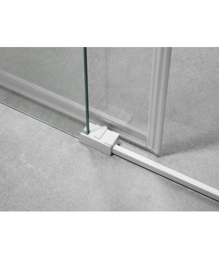Mampara de ducha 2 Fijo y 2 corredera Basic Spazio 【Blanco mate】