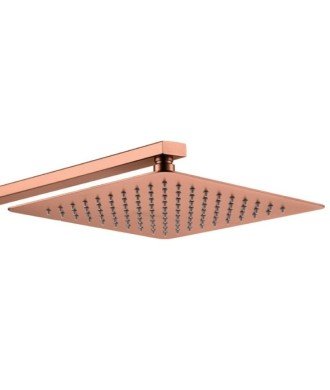 Rociador oro rosa cepillado de ducha cuadrado 30 x 30 imex