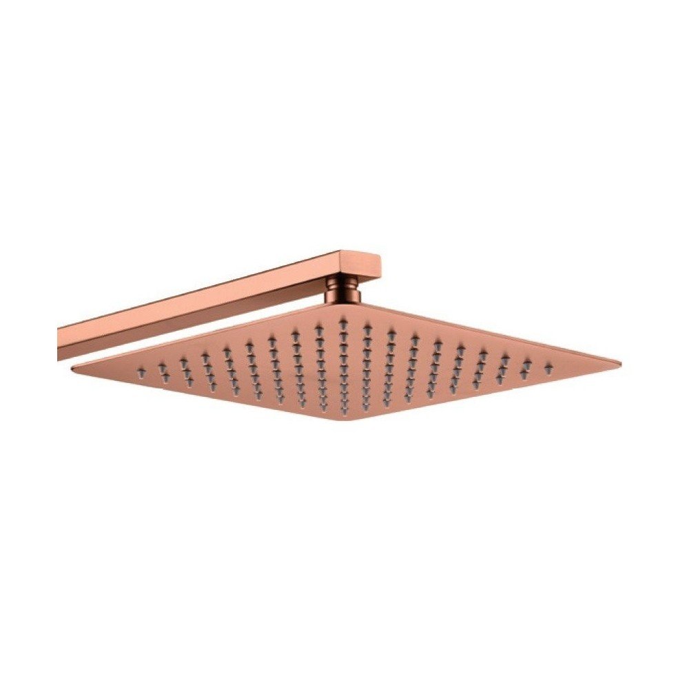 Rociador oro rosa cepillado de ducha cuadrado 30 x 30 imex