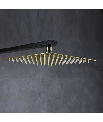 Rociador oro de ducha cuadrado 20 x 20 imex