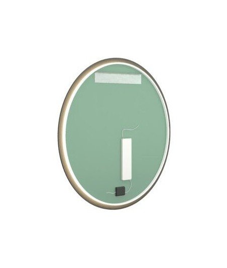Espejo led negro redondo Milan Bathdecor