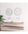 Espejo led negro redondo Deneb Bathdecor