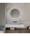Espejo led negro redondo Deneb Bathdecor