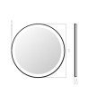 Espejo led negro redondo Deneb Bathdecor