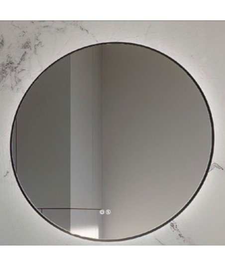 Espejo led negro redondo Sol Bathdecor