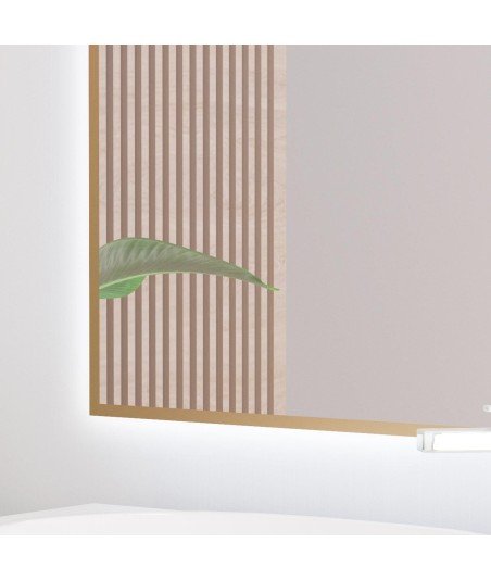 Espejo led oro Simba Bathdecor