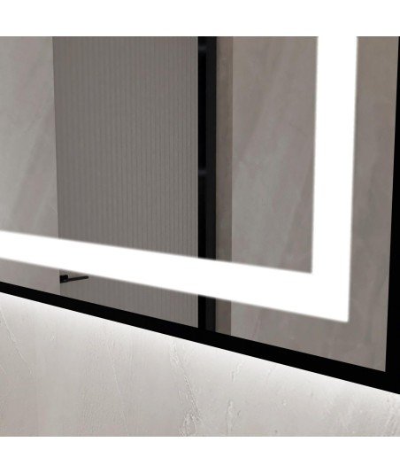 Espejo led negro Laura Bathdecor
