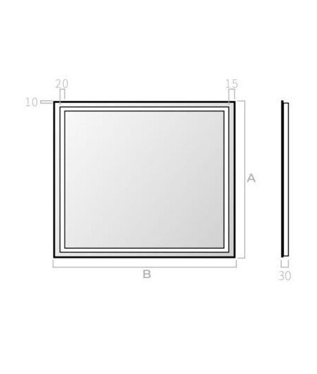 Espejo led negro Laura Bathdecor