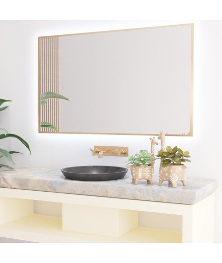 Espejo led oro Eva Bathdecor