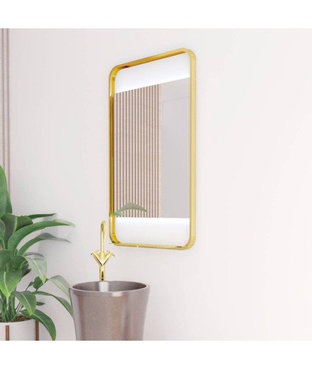 Espejo led oro con repisa Aira Bathdecor