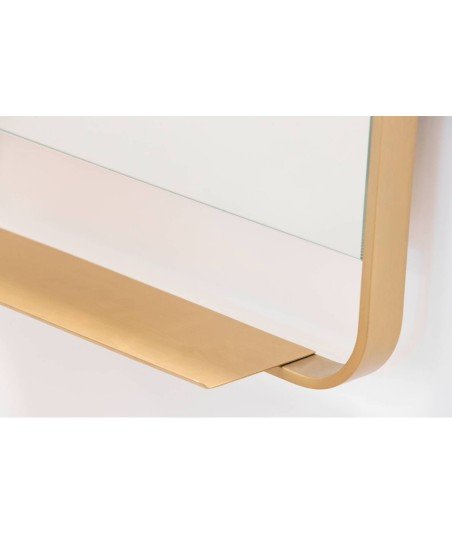 Espejo led oro con repisa Aira Bathdecor
