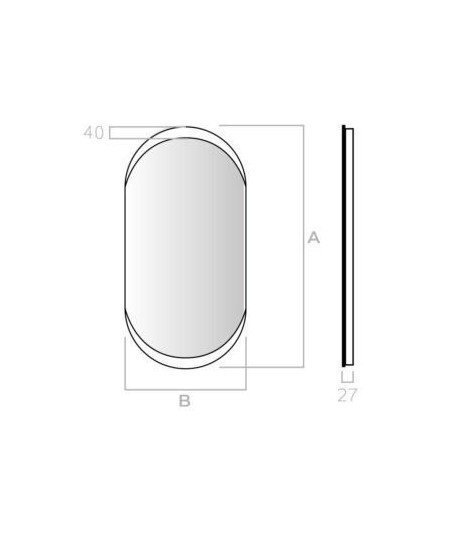 Espejo led cápsula Luna Bathdecor