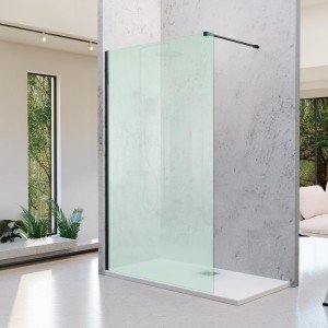 Mampara de ducha fija negra...