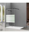 Mampara de negra baño fija fresh Salomón | Barra 90 grados