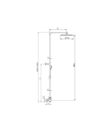 Columna de ducha titanio inverter c IO