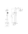 Columna termostática en oro cepillado round élite IO