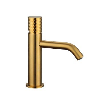 Grifo oro cepillado de lavabo Helios IO