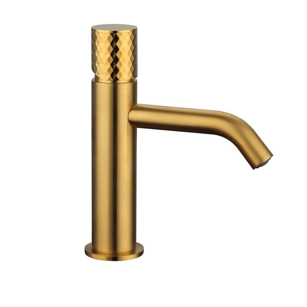 Grifo oro cepillado de lavabo Helios IO