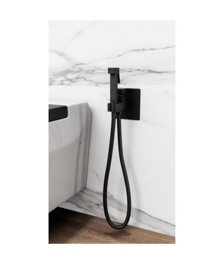 Grifo negro de bidé empotrado higiénico Orion IO