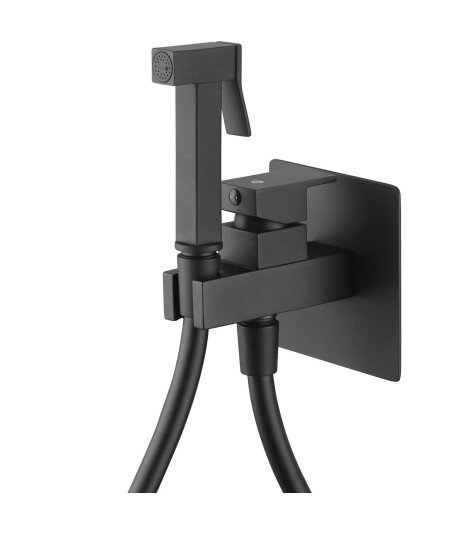 Grifo negro de bidé empotrado higiénico Orion IO