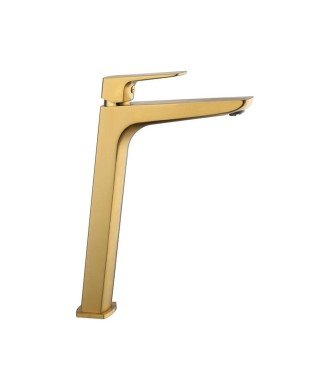 Grifo de caño alto oro cepillado marriot IO