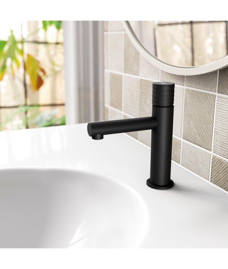 Grifo negro de lavabo Radio IO
