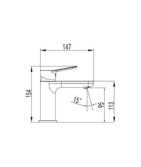 Grifo negro de lavabo Rhio IO