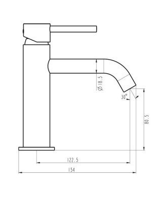Grifo de lavabo titanio Sirio IO