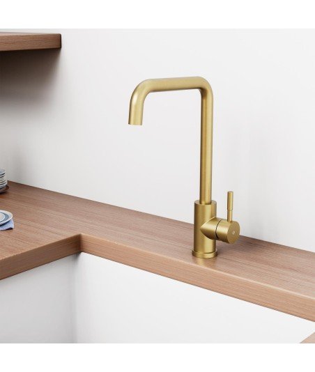 Grifo oro cepillado de cocina Noah IO