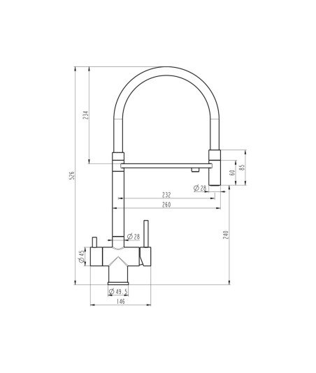 Grifo extraíble osmosis de cocina acero IO