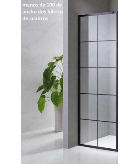 Mampara de baño fija de vidrio serie black