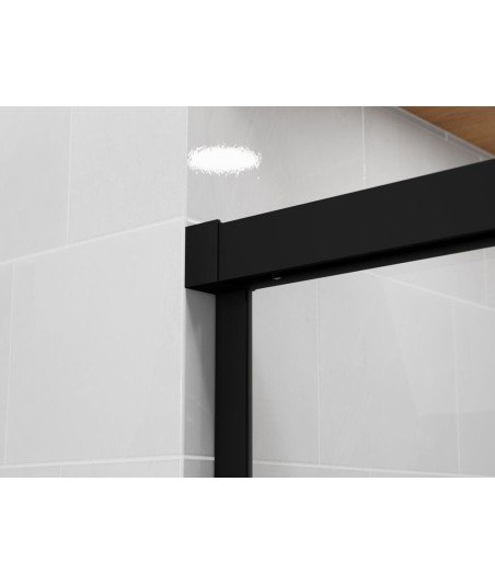 Mampara rectangular 1 fijo + 2 correderas y lateral fijo | modelo trio