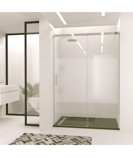 Mampara de ducha fijo y corredera en oferta | Modelo Treban