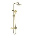 Columna de ducha inverter r oro cepillado maneta Helios Radio IO